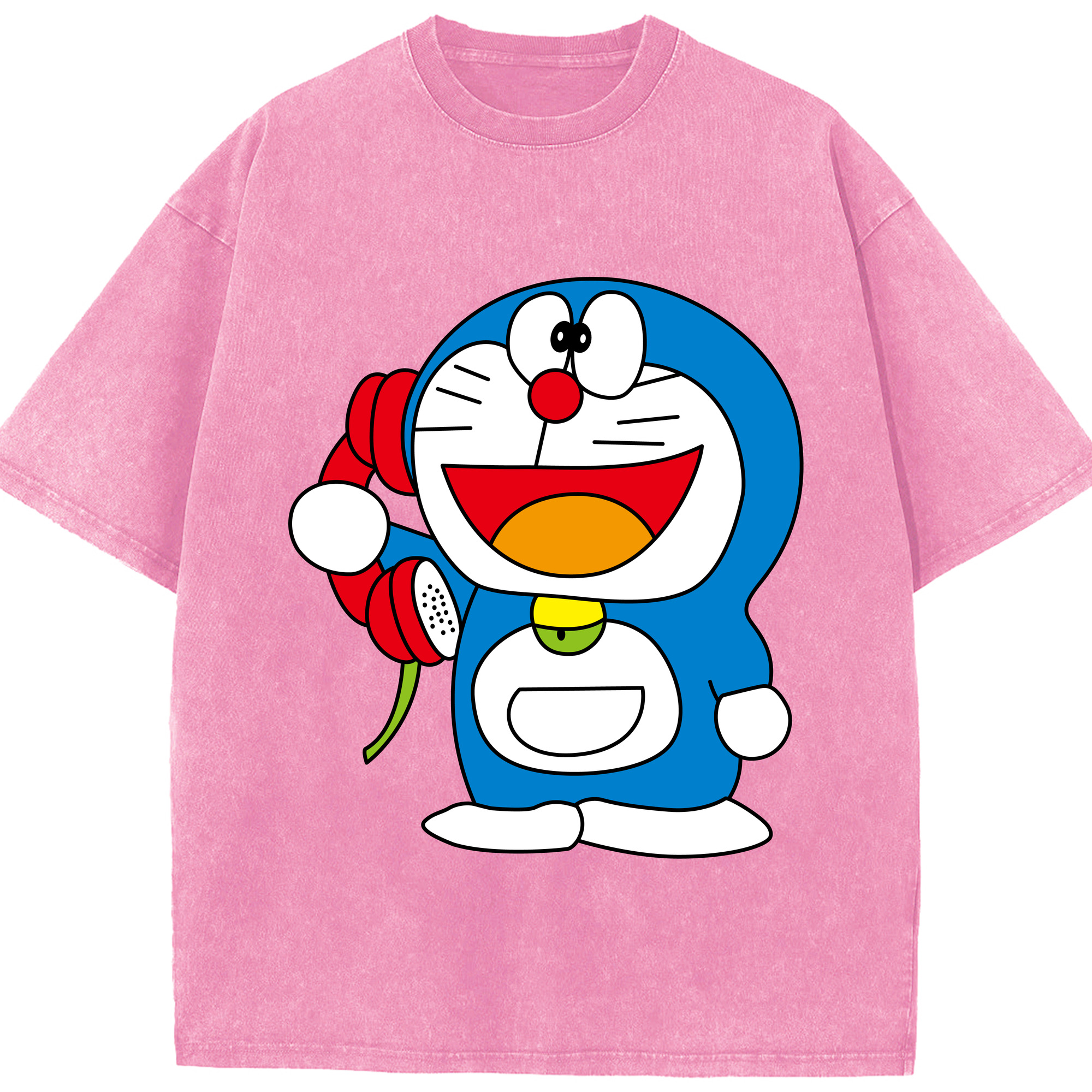 （画像用） ドラえもん Doraemon 綿100% ヴィンテージ風 半袖Tシャツ（フロントプリント）